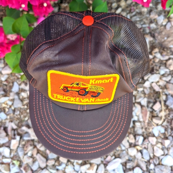 Vintage Kmart Trucker SnapBack Hat Kmart TRUCK & VAN shock Large Patch - Picture 1 of 15